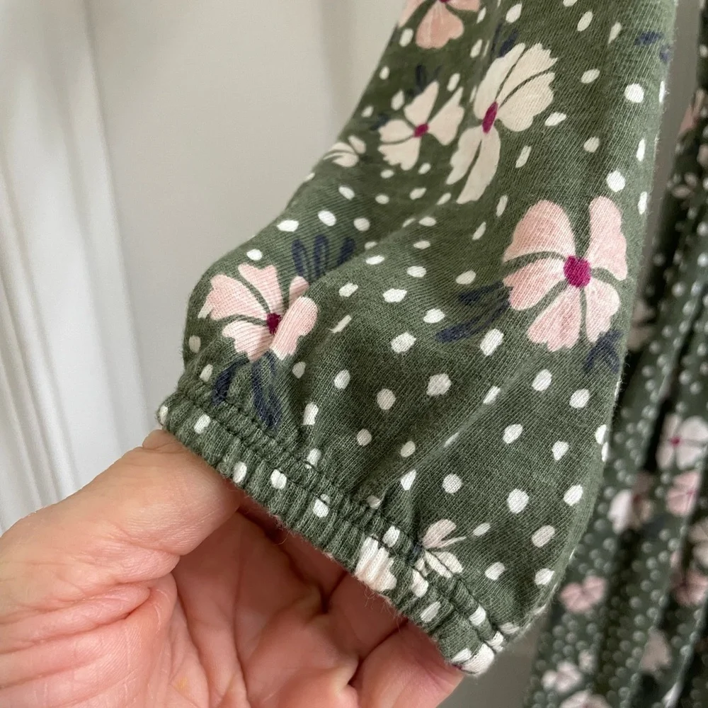 Carter’s Charming Green Floral Kids Dress. Girls Size 10